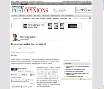 Panetta “cree firmemente” que “Israel” atacar&aacute Ir&aacuten la pr&oacutexima primavera