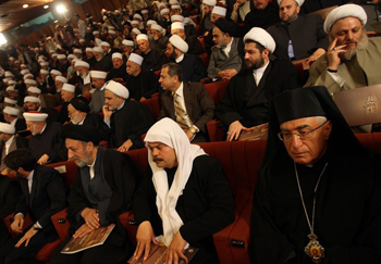 La abertura de la convención de los Ulemas del Sham para apoyar al Quds en Damascos