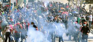 Viceministro del Interior herido en una manifestación