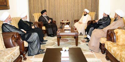 Sayyed Nasrallah recibe el hijo de Gran Ayatolá Nayafí