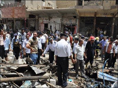 Explosiones terroristas y el resultado 147 mártires y heridos en Iraq