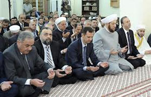 El presidente Sirio participa en la plegaria de Eid al Futr