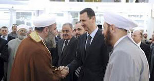 El presidente Sirio participa en la plegaria de Eid al Futr