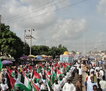 Musulmanes y Cristianos marchan en el D&iacutea del Quds en Nigeria