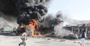 Doble ataque suicida contra base de la OTAN en Afganist&aacuten