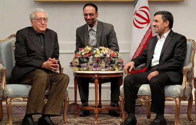 Ahmadineyad y Brahimi abogan por un entendimiento nacional en Siria