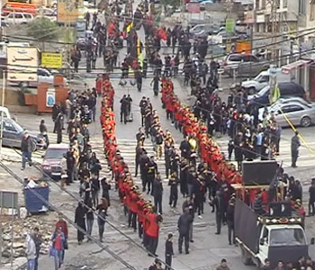 Marchas en el sur de Líbano para conmemorar el noveno día de Ashura