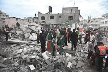 “Israel” empieza el séptimo día de agresión con cien bombardeos