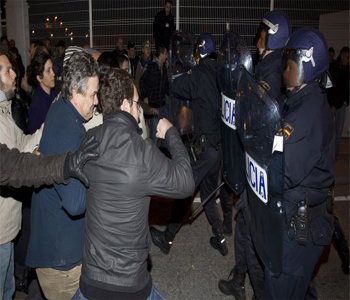 Las manifestaciones continuaran en Espa&ntildea
