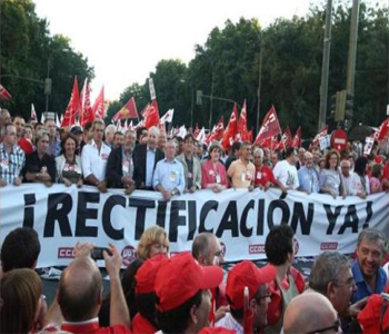 Las manifestaciones continuaran en Espa&ntildea
