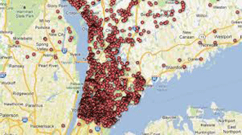 Polémica por un mapa sobre licencias de armas en EE.UU.