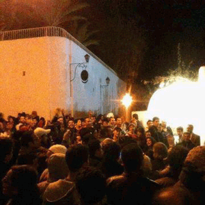 Incendio en el santuario de Sidi Bousaid el Beji