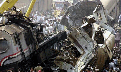 Decenas de muertos y 107 heridos en un accidente ferroviario en Egipto