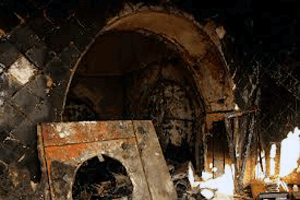 Incendio en el santuario de Sidi Bousaid el Beji