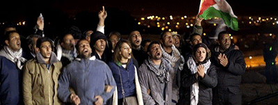 Israelíes desmantelan un campamento palestino de protesta en Cisjordania