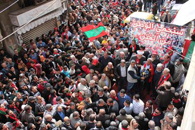 Una marcha masiva del “popular Naserita” en Saida