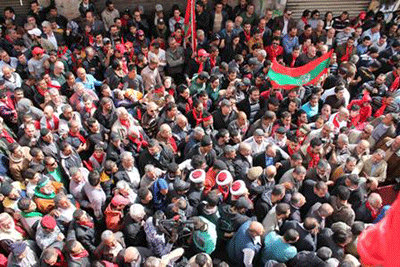 Una marcha masiva del “popular Naserita” en Saida