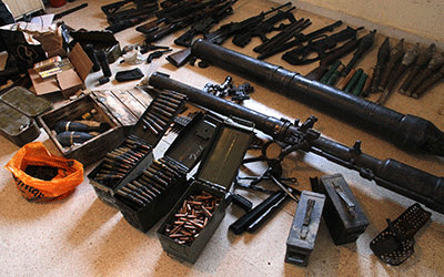 Ejército libanés incauta grandes cantidades de armas