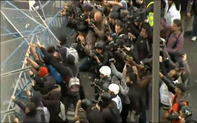 “Asedio al Congreso” terminó con disturbios en Madrid