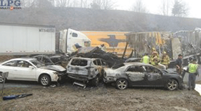 Una colisión de 95 vehículos en el estado de Virginia