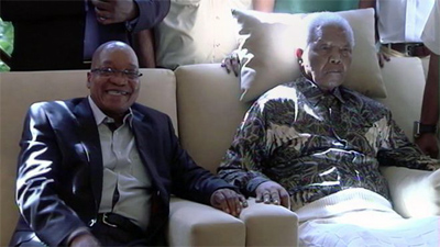 Jacob Zuma: Nelson Mandela está “animado y en buena forma”