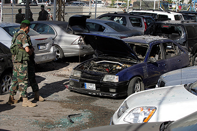 Dos proyectiles impactan en la periferia sur de Beirut