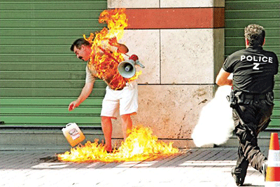 Desesperación en Grecia