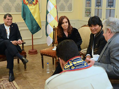 Presidentes de la región arroparon a Evo Morales en Cochabamba