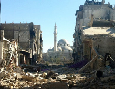 El barrio de Jaldiyé, en el corazón de Homs, devastado por la guerra