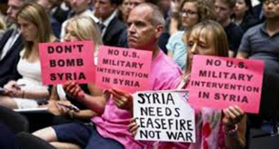 Protestas en la comparecencia de John Kerry en el congreso