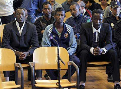 6 piratas somalíes condenados en España por un intento de abordaje