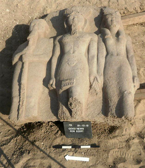 Hallan en Egipto una estatua de Ramsés II