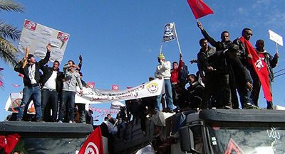 Huelga general en Túnez contra el Gobierno