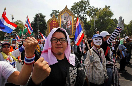 Victoria parcial de los manifestantes en Bangkok