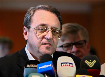 Vicecanciller ruso y líder opositor sirio dialogan sobre Ginebra II