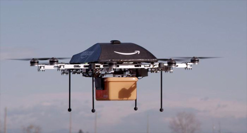 Pedido vía Internet, enviado con un drone