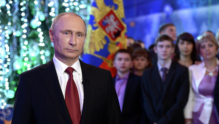 Putin celebró la llegada del año 2014 en Jabárovsk