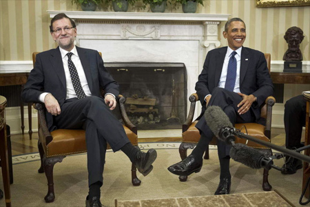 Obama se reúne con Rajoy en la Casa Blanca