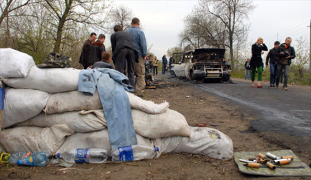 Al menos tres muertos en un ataque en Slaviansk