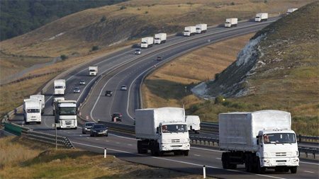 Rusia entrega ayudas humanitarias a la población del este de Ucrania