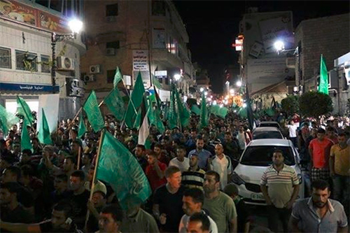 Los palestinos celebran su victoria