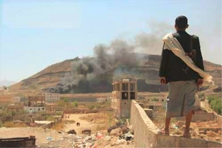 Combatientes huzíes avanzan en su ofensiva en la capital de Yemen