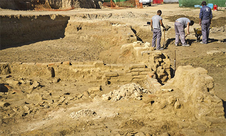 Recreación del modelo portuario de Palos en Huelva (España)