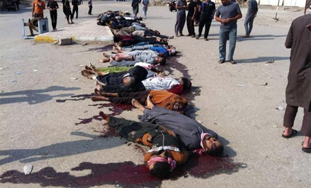 Fuertes imágenes: Daesh ejecuta a 30 milicianos suníes al oeste de Bagdad