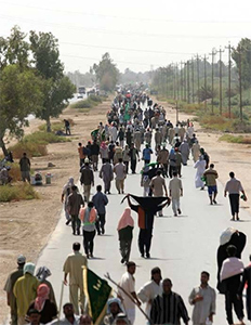 Peregrinos abarrotan la ciudad de Karbala la víspera de Ashura