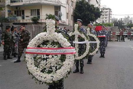 Solemne entierro a un militar asesinado por terroristas de Al-Nusra