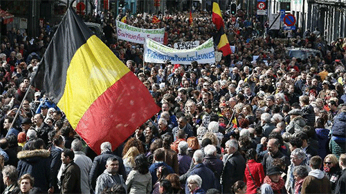 Una marcha contra “el terrorismo y el odio” en Bruselas