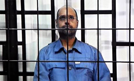 Liberan al hijo de Gaddafi por amnistía