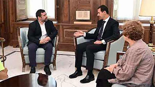 El Presidente sirio mantuvo un encuentro con una delegación parlamentaria europea