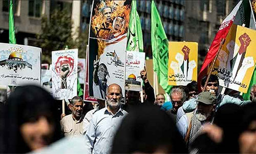 Millones de iraníes marchan en apoyo a la causa palestina